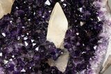 Deep Amethyst Geode With Large Calcite Crystals #227744-6
